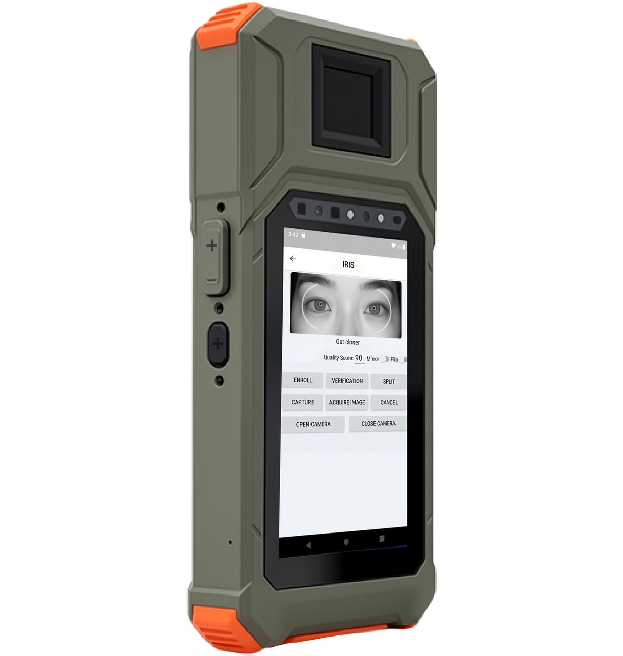 COMET-M1 rugged handheld with live iris-capture screen